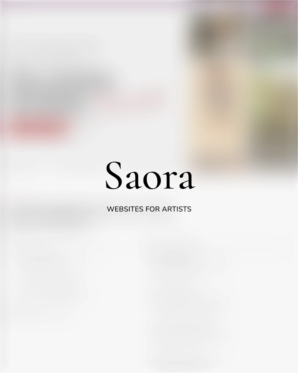The Saora website: portfolio websites for artists